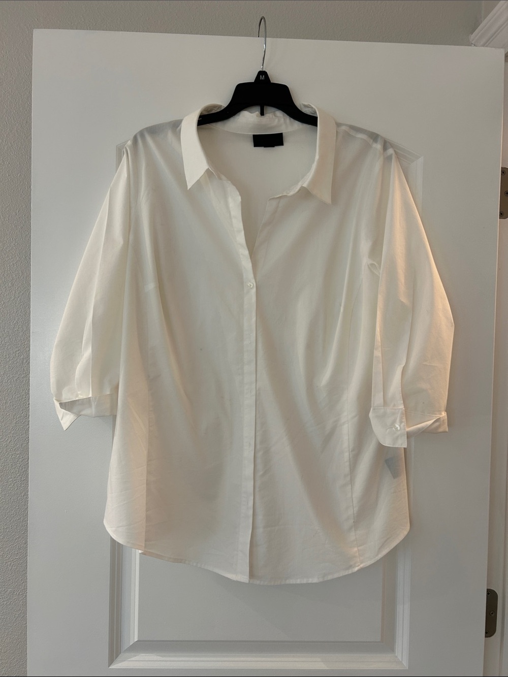 Worthington White Women's Blouse with Classic Collar